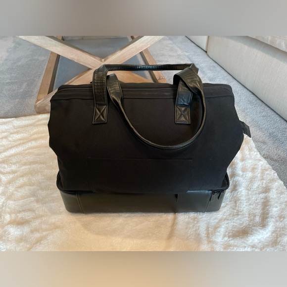 BEIS Handbags - BEIS Black Travel Duffle Bag with Leather Trim